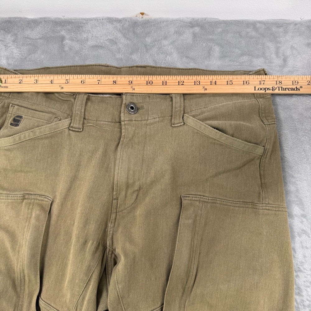 G-Star Raw Skinny Cargo Pants Men's 34x36 Green Tactical Utility Zip Pkt 3D - Picture 3 of 13